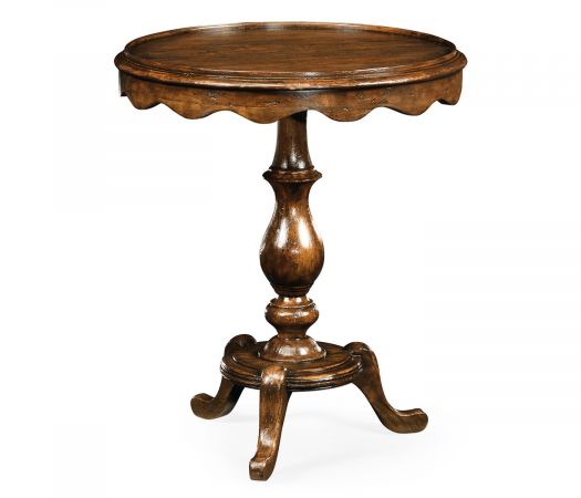 JC Edited - Artisan Collection - Round Rustic Walnut Lamp Table