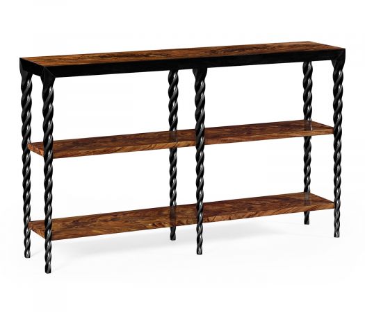 JC Modern - Twist Collection - Black Barleytwist Bookcase