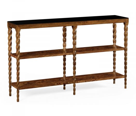 JC Modern - Twist Collection - Walnut Barleytwist Bookcase