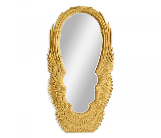 JC Modern - Icarus Collection - Classical Gilded Winged Floor Mirror