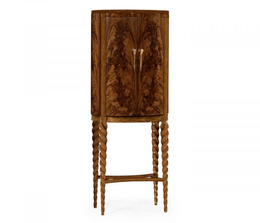 JC Modern - Twist Collection - Walnut Barleytwist Drinks Cabinet