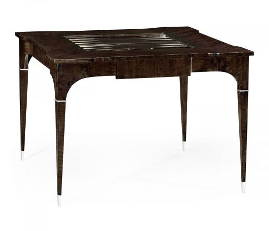 JC Modern - Belgravia Collection - Black Eucalyptus Backgammon and Chess Table