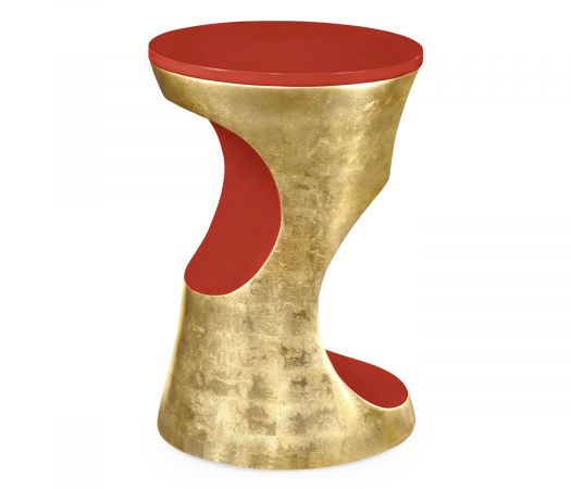 JC Modern - Eclectic Collection - Dorado Bronze Round Cut-Out Lamp Table