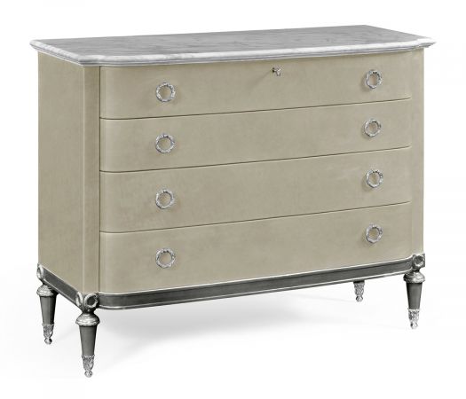 JC Modern - Eclectic Collection - Grey Leather Chest of Drawers