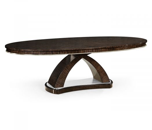 JC Modern - Belgravia Collection - 95'' Black Eucalyptus Oval Dining Table