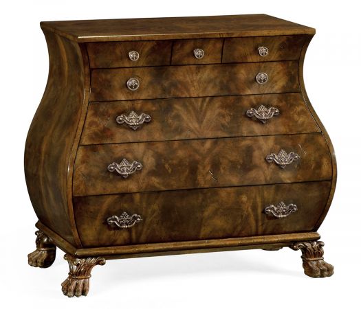 Brompton Collection - Brown mahogany bombe chest