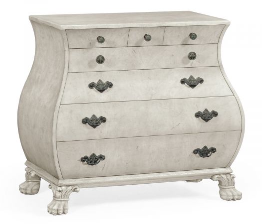 Curated Collection - Grey mahogany bombe chest