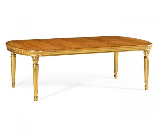 Versailles Collection - 94" rectangular dining table with gilded base