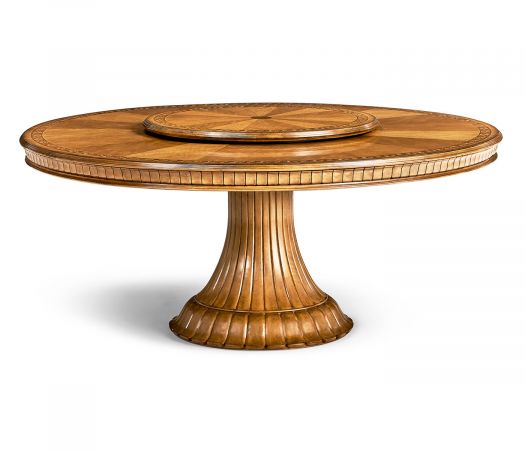 Versailles Collection - 71" Round dining table with lazy susan