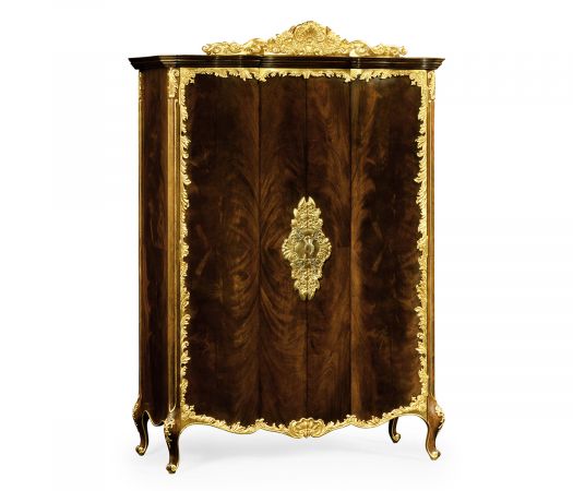 Monte Carlo Collection - Mahogany & Gilded Carved Armoire