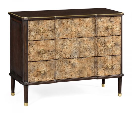 Curated Collection - Chest of Drawers with Eggshell Inlay & Brass Details