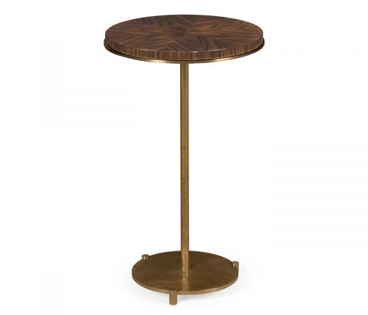 Curated Collection - Small Round Dark Santos & Brass Wine table