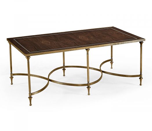 Curated Collection - Rectangular Dark Santos & Brass Coffee Table