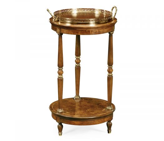 Chatsworth Collection - Mahogancy and brass round side table with tray