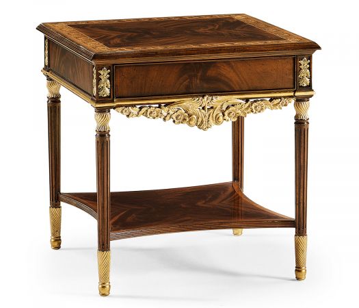 Chatsworth Collection - Louis IV style mahogany & gilded square side table