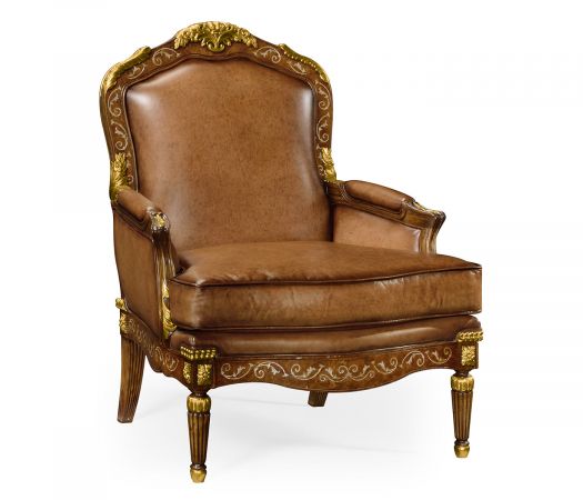 Duchess Collection - Burl & Mother of Pearl Inlaid Arm Chair