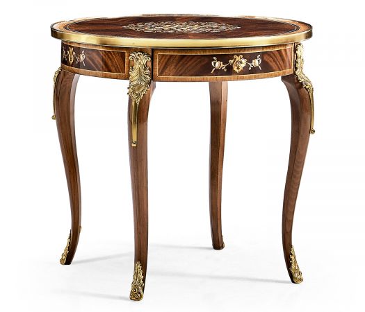 Regency Collection - Mahogany lamp table with mother of pearl & marquetry