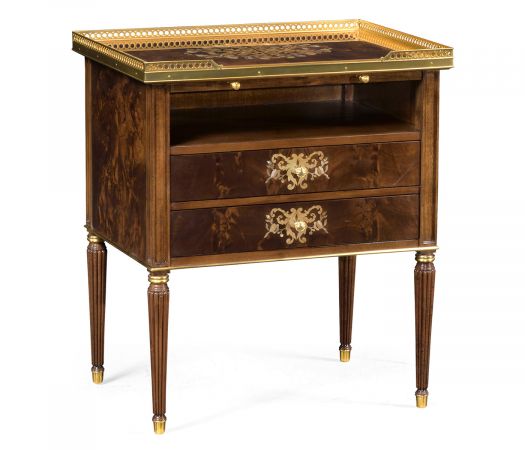 Regency Collection - Swirl Mahogany & Mother of Pearl Nightstand