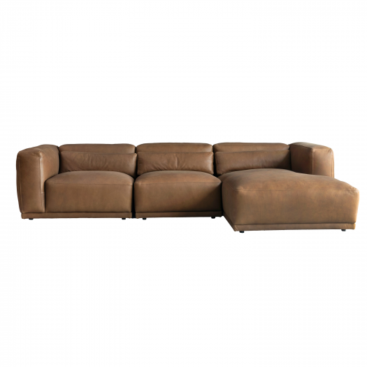 Sleek Serenity Caramel Sectional W304