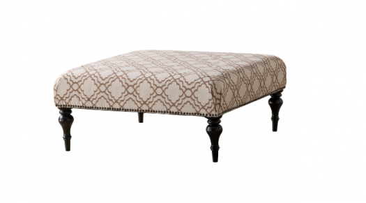 Roots Honey Brown Patterned Ottoman