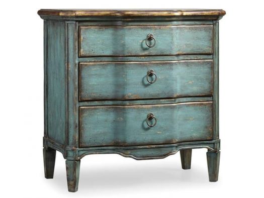 Three Drawer Turquoise Chest