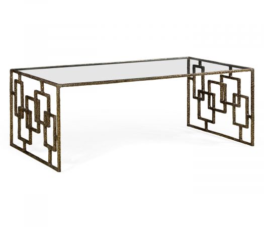 JC Modern - Eclectic Collection - Brass & Glass Coffee Table