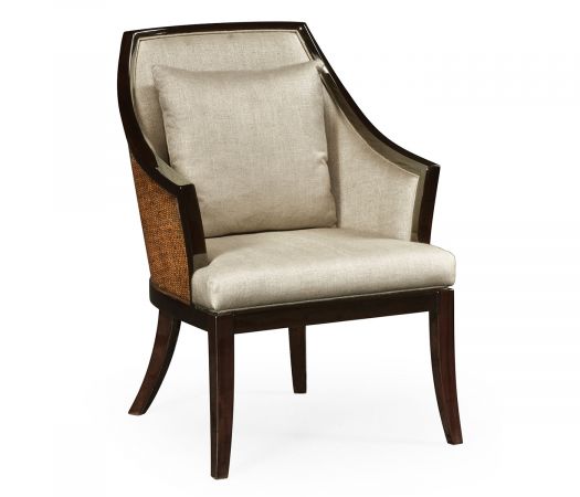 JC Modern - Langkawi Collection - Langkawi Curved Sonokelling & Rattan Occasional Chair