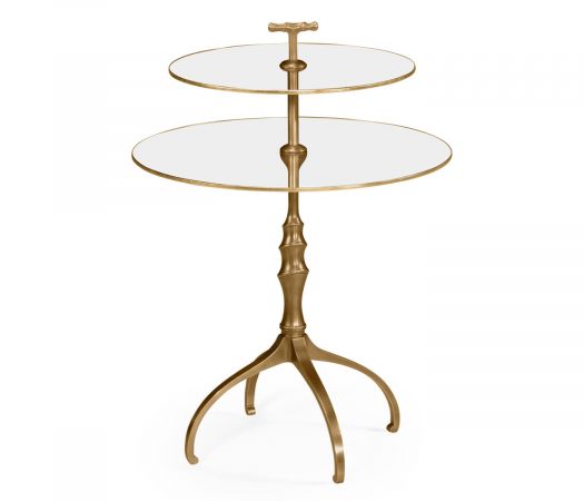 JC Modern - Luxe Collection - Round Bronze & Glass Side Table