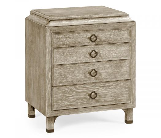 JC Modern - Corniche Collection - Small Greyed Oak Chest of Drawers