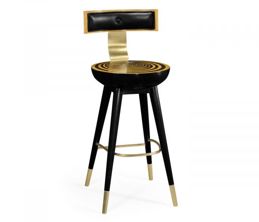 JC Modern - Op Art Collection - Swivel Bar Stool with Back Support