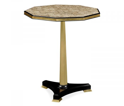 JC Modern - Eclectic Collection - Nonagon Honey Eggshell Side Table