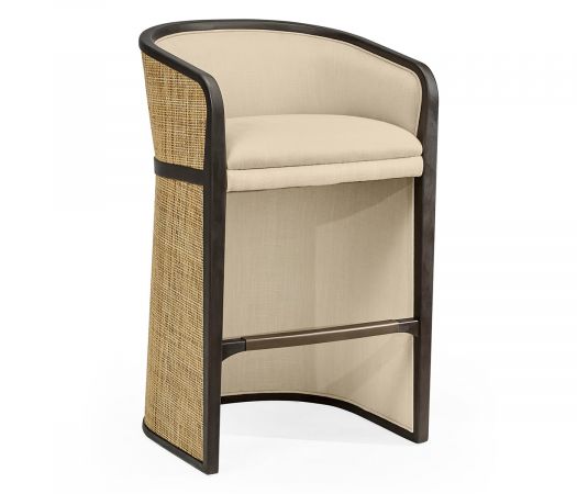 JC Modern - Langkawi Collection - Dark Brown Ash Tub Bar Stool