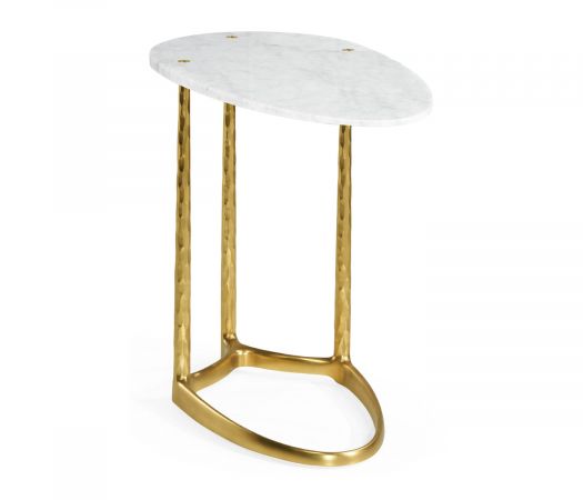 JC Modern - Fusion Collection - Fusion Brass Sofa Table with Marble Top