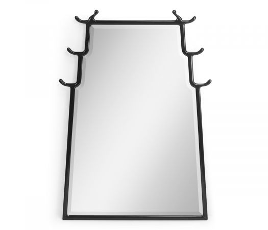 JC Modern - Indochine Collection - Asian Fusion Smoky Black Hanging Mirror