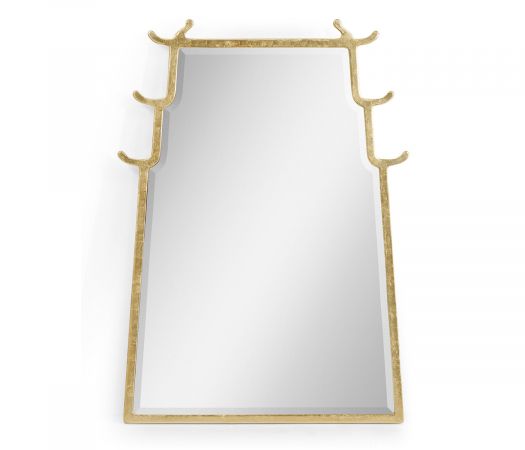 JC Modern - Indochine Collection - Asian Fusion Dorado Bronze Hanging Mirror