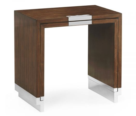 JC Modern - Campaign Collection - Campaign Style Dark Santos Rosewood Sliding Nesting Tables