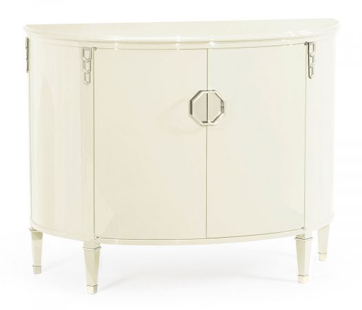 JC Modern - Eclectic Collection - Demilune Winter White Storage Cabinet