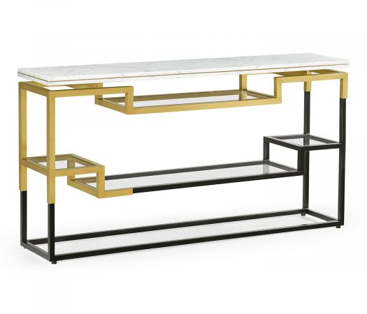 JC Modern - Fusion Collection - Fusion Bronze & Brass Console