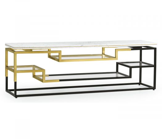 JC Modern - Fusion Collection - Fusion Low Bronze & Brass Console