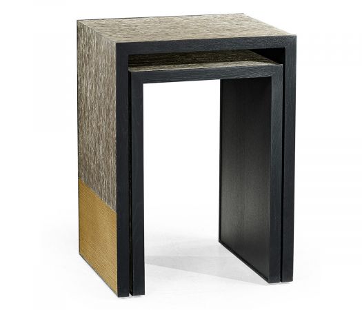 JC Modern - Fusion Collection - Fusion Etched Brass Nesting Tables