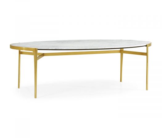 JC Modern - Fusion Collection - Fusion Oval Marble Dining Table