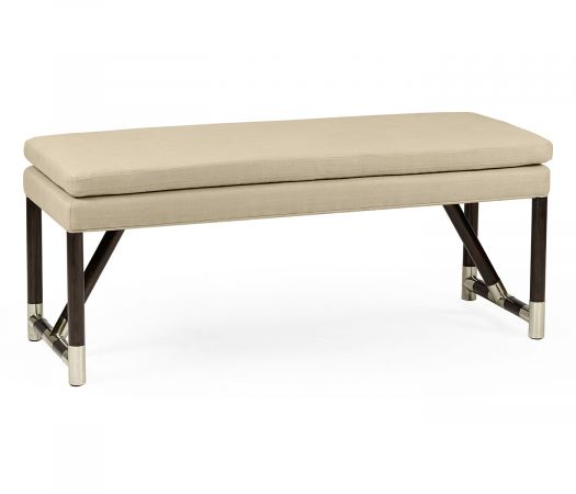 JC Modern - Campaign Collection - Campaign Style Charcoal Bench