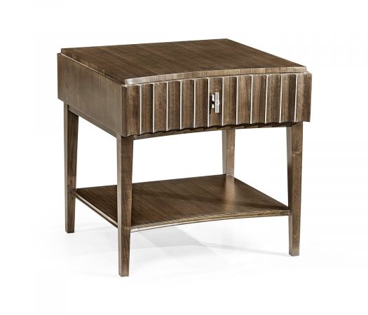 JC Modern - Gatsby Collection - Gatsby Reeded End Table with Shelf