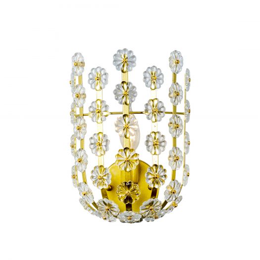 Clear 4 Light Glass Wall Sconce