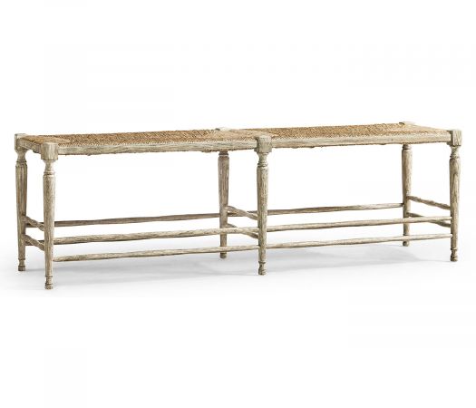William Yeoward Collected - Country House Chic - Bodiam Grey Oak Bench