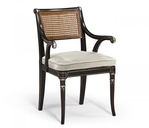 William Yeoward Collected - Uptown Classic - Linden Charcoal Wash Dining Arm Chair