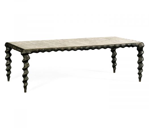 William Yeoward Collected - Urban Cool - Karinta Antique Brass Coffee Table with Oyster Veneer Top