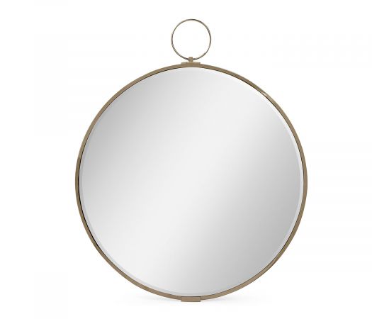 William Yeoward Collected - Urban Cool - Circular Avalone Bronzed Stainless Steel Wall Hanging Mirror