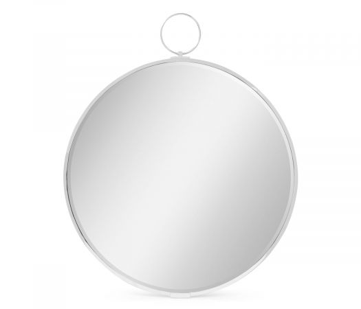 William Yeoward Collected - Urban Cool - Circular Avalone Stainless Steel Wall Hanging Mirror