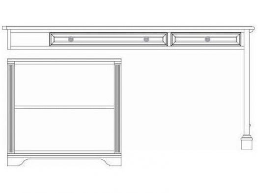 Home Office Brookhaven Peninsula Desk